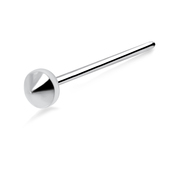 Round Pyramid Shaped Silver Straight Nose Stud NSKA-116